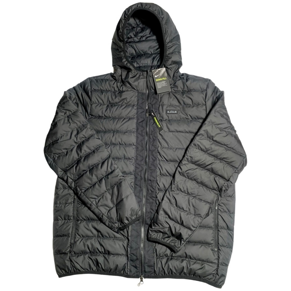 Nike LeBron James Down Fill Jacket Coat Black Mens Size XL 927216-010